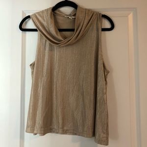 Gold swoop neck tank